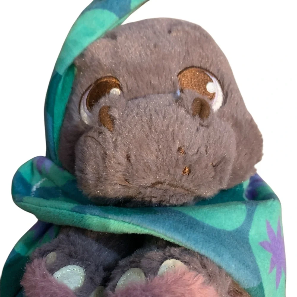 Disney 12" Park Baby Hippo Swaddle Tarzan Lion King Safari Stuffed Plush Toy - Picture 3 of 3